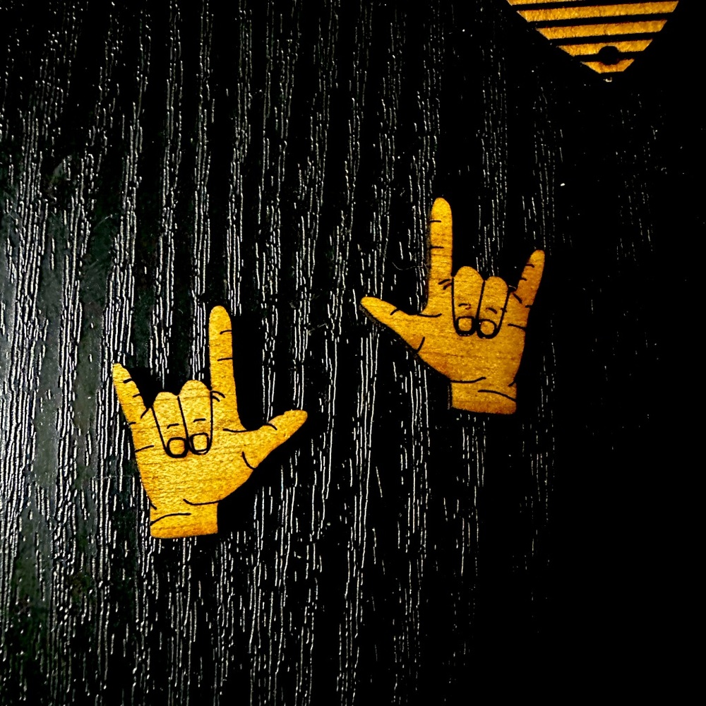 Hand made wooden earrings customizable